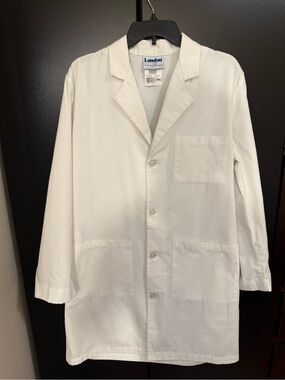 Landau Men’s White Lightweight Lab Jacket S